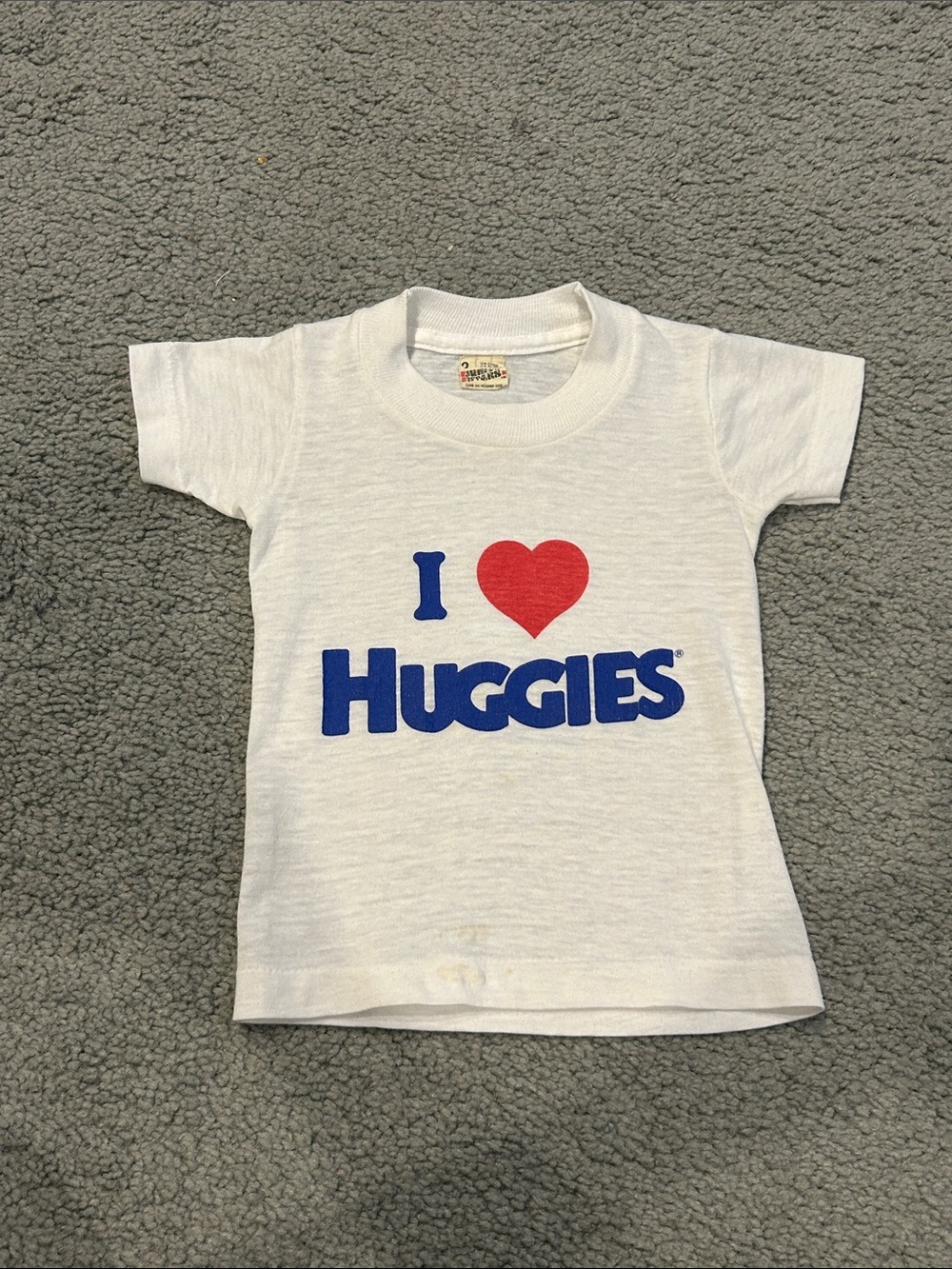 Vintage I♡HUGGIES t shirts size2